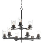 Corona Chandelier - Clear / Black