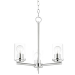 Corona Chandelier - Clear / Satin Nickel