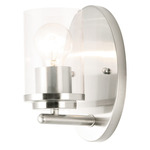 Corona Wall Sconce - Clear / Satin Nickel