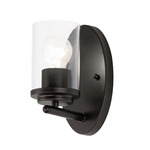 Corona Wall Sconce - Clear / Black