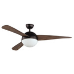 Cupola Ceiling Fan - Oil Rubbed Bronze / White Glass