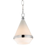 Giza Pendant - Polished Nickel / Opal White