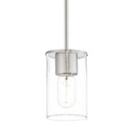 Sleek Pendant - Satin Nickel / Seedy Glass