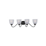 Stefan Bathroom Vanity Light - Black / Frosted