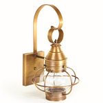 Onion 120V Outdoor Wall Sconce - Antique Brass / Clear