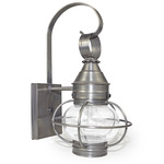 Onion 120V Outdoor Wall Sconce - Dark Brass / Clear