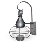 Onion 120V Outdoor Wall Sconce - Dark Brass / Clear