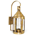 Heal 120V Outdoor Wall Sconce - Antique Brass / Clear