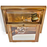 Williams Indoor / Outdoor Ceiling Light - Antique Brass / Clear