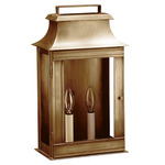 Concord Outdoor Wide Wall Sconce - Antique Brass / Clear