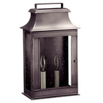 Concord Outdoor Wide Wall Sconce - Dark Brass / Clear Seedy