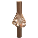 Diva Floor Lamp - Smoked Oak / Opal White