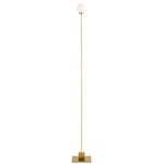 Snowball Floor Lamp - Brass / Opal White