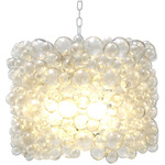 Nimbus Drum Chandelier - Silver / Clear