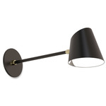 Hartau Wall Sconce - Matte Black / Brass