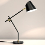Hartau Table Lamp - Matte Black / Brass