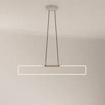 Ra Pendant - Gloss White / Brass