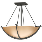 Compass Semi Flush Ceiling Light - Natural Iron / Sand