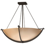 Compass Semi Flush Ceiling Light - Bronze / Sand