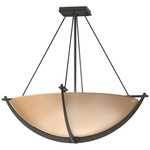 Compass Semi Flush Ceiling Light - Natural Iron / Sand