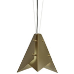 Akira Slim Metal Pendant - New Brass