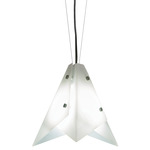 Akira Slim Acrylic Pendant - Satin Pewter / Opal