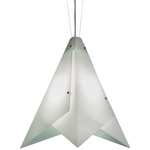Akira Slim Acrylic Pendant - Satin Pewter / Opal