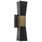 Cylo Hourglass Wall Sconce - Black Pearl / New Brass