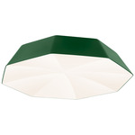 Umbrella Ceiling Light Fixture - Green / White Acrylic