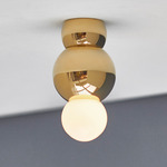 Ball Ceiling Light - Polished Brass / Opal