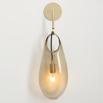 Hold 18 Wall Sconce - Open Box - Brushed Brass / Transparent Smoke