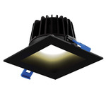 RGR 4 Inch Square Color-Select Regressed Downlight - Black