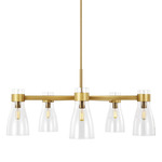 Moritz Chandelier - Burnished Brass / Clear