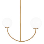 Galassia Chandelier - Burnished Brass / Milk White