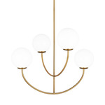 Galassia Chandelier - Burnished Brass / Milk White