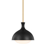 Lucerne Pendant - Burnished Brass / Midnight Black