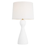 Constance Table Lamp - Textured White / White Linen