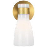 Moritz Wall Sconce - Burnished Brass / Milk White