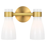 Moritz Bathroom Vanity Light - Burnished Brass / Milk White