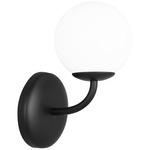 Galassia Vanity Wall Sconce - Midnight Black / Milk White