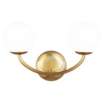 Galassia Vanity Light - Burnished Brass / Milk White
