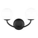 Galassia Bathroom Vanity Light - Midnight Black / Milk White