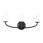 Galassia Bathroom Vanity Light - Midnight Black / Milk White