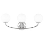 Galassia Bathroom Vanity Light - Polished Nickel / Milk White