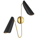 Tresa Wall Sconce - Burnished Brass / Midnight Black