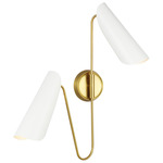 Tresa Wall Sconce - Burnished Brass / Matte White