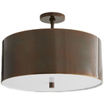Tarbell Ceiling Light Fixture - Heritage Brass / Frosted