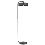 Aaron Floor Lamp - Heritage Brass / Grey