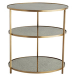 Percy Side Table - Antique Brass / Mirror