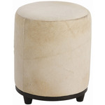 Wimberley Ottoman - Dark Walnut / White Hide Leather